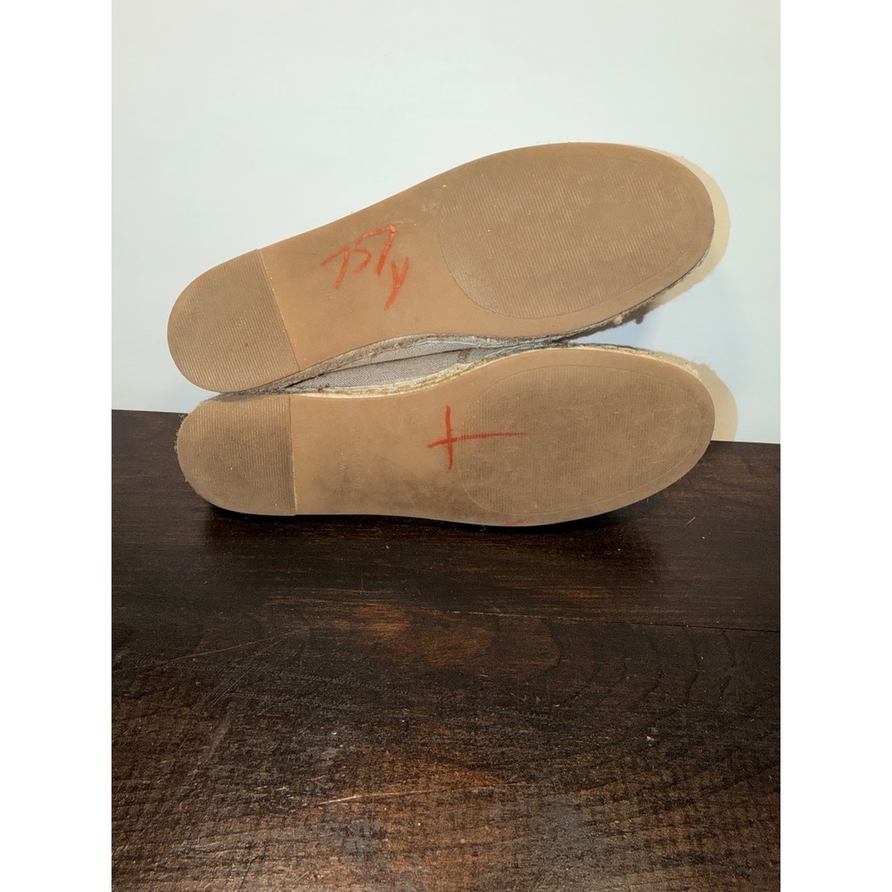 Ann Taylor Espadrilles Rhinestone Lemon Flats Tan Slip on Shoes Sz 9.5M - Picture 4 of 9